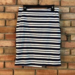 The Limited Navy and White Striped Skirt in Size 6